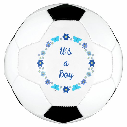 Bébé bleu Papillons et fleurs personnalisés (Devant)