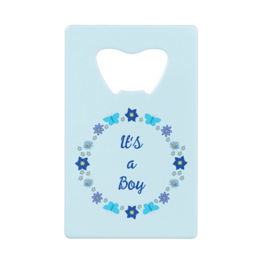 Bébé bleu Papillons et fleurs personnalisés (Devant)