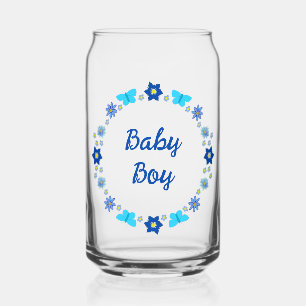 Bébé bleu Papillons et fleurs personnalisés