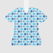 Bébé bleu Papillons et fleurs personnalisés (dos)