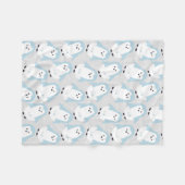 Bébé Bleu Pingouin Motif de couverture polaire (Devant (Horizontal))