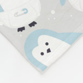 Bébé Bleu Pingouin Motif de couverture polaire (Coin)