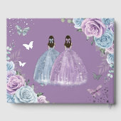 Bébé Bleu pourpre Lilac Floral Twins Quinceañera (Verso)