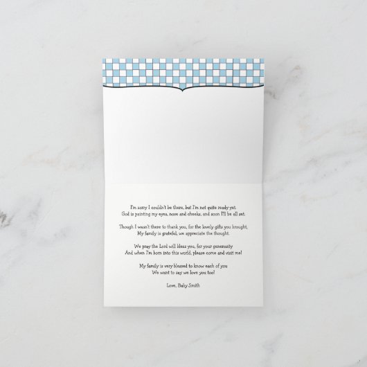 Bébé bleu q merci note + poème (Intérieur)