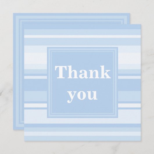 Bébé bleu rayures simple élégant merci (Devant / Derrière)