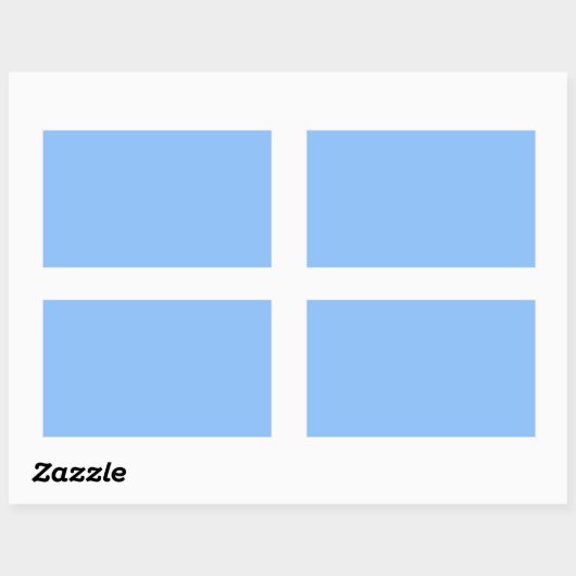 Bébé Bleu Rectangle Sticker (Feuille)