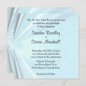 Bébé Bleu Satin Mariage Invitations (Devant / Derrière)