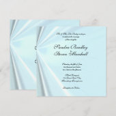 Bébé Bleu Satin Mariage Invitations (Devant / Derrière)