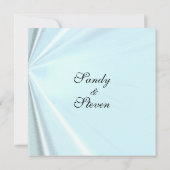 Bébé Bleu Satin Mariage Invitations (Dos)