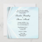 Bébé Bleu Satin Mariage Invitations (Devant)