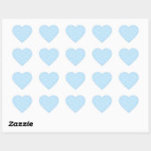 Bébé bleu Script Bébé Script Coeur Sticker (Feuille)