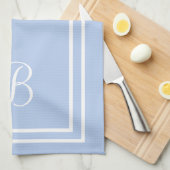 Bébé bleu serviette de cuisine initiale (Quart Plié)