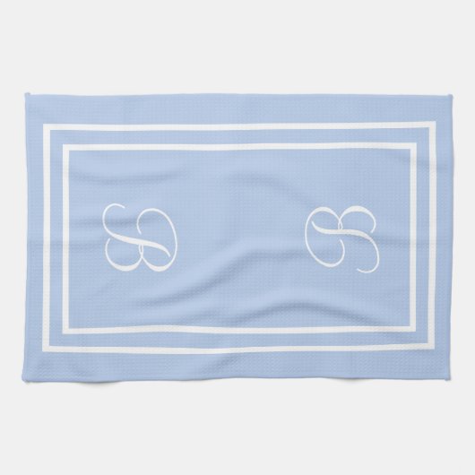 Bébé bleu serviette de cuisine initiale (Horizontal)