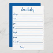 Bébé bleu simple | Carte de conservation Cerulean (Devant / Derrière)