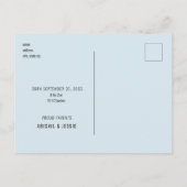 Bébé bleu simple naissance B/W Faire-part photo (Dos)