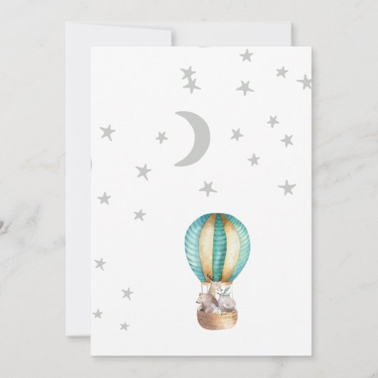 Bébé Bloom mignon Rustique Invitation animal (Dos)