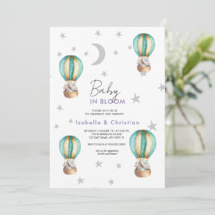 Bébé Bloom mignon Rustique Invitation animal