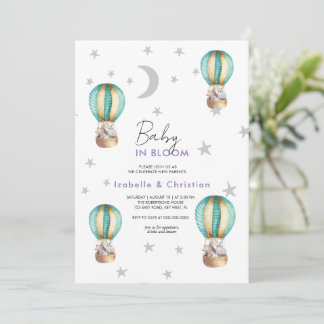Bébé Bloom mignon Rustique Invitation animal