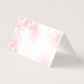 Bébé Blush Woodland fille plié Carte de remercieme (Back)