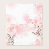 Bébé Blush Woodland fille plié Carte de remercieme (Outside Unfolded)