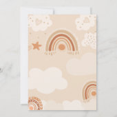 Bébé, Boho Rainbow Baby shower Invitation (Dos)