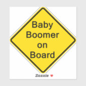 Bébé Boomer à bord de la fenêtre autocollant (Feuille)
