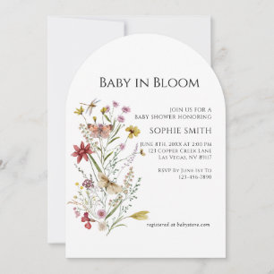 Bébé Botanique Whimsical En Bloom Invitation