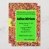 Bébé Boules de Gomme Invitation Brillante (Devant / Derrière)