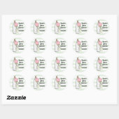 Bébé Bouteille - Étiquette cadeau fille (Feuille)