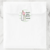 Bébé Bouteille - Étiquette cadeau fille (Sac)