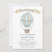 Bébé Boy Shower Invitation - Hot Air Balloon (Devant)