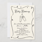 Bébé Brassage Bière Couple Douche Invitation (Devant)