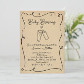 Bébé Brassage Bière Couple Douche Invitation (Debout devant)