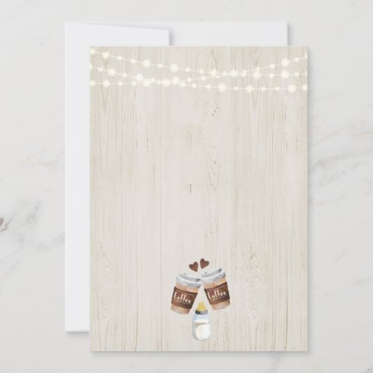 Bébé brassage café Baby shower Invitation (Dos)