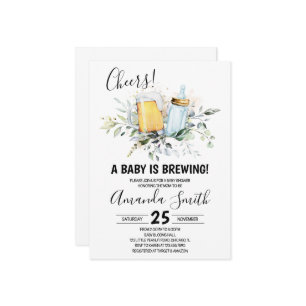 Bébé brasse Baby shower Invitation