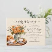 Bébé brasse Baby shower Invitation (Debout devant)