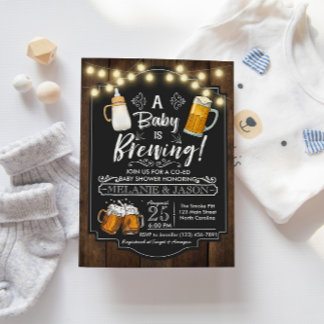 Bébé brasse Baby shower Invitation Bière