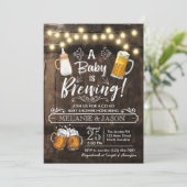 Bébé brasse Baby shower Invitation Bière (Debout devant)
