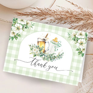 Bébé brasse Baby shower plié Cartes de Merci