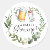 Bébé brasse Classic Round Sticker (Devant)