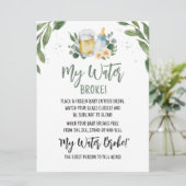 Bébé brasse de la verdure Mon eau Broke Carte de j (Debout devant)