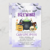 Bébé brasse Halloween Baby shower Invitation (Devant / Derrière)