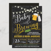 Bébé brasse Invitation à la douche des couples (Devant / Derrière)