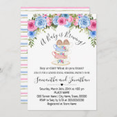 Bébé brasse Pâques Genre Reveal Tea invitation (Devant / Derrière)