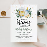 Bébé brasse verdure Baby shower Invitation<br><div class="desc">Aquarelle Beer Mug et Nourriture Bouteille Baby Brasse Invitation Baby shower. Brasserie Unisex Invitation. Le design présente une élégante disposition de texte de style moderne. Pour effectuer des modifications avancées,  sélectionnez l'option "Cliquez pour customiser plus loin" sous Personnaliser ce modèle.</div>