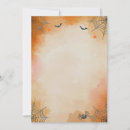 Bébé brasser Halloween Baby shower Invitation (Dos)