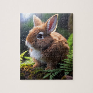 Bébé Brown nain lapin, Puzzle Jigsaw