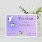 Bébé buggy and moon - Invitations de douches pour (Debout devant)