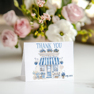 Bebe Cafe Bonjour Bebe Parijse thema Baby shower Bedankkaart