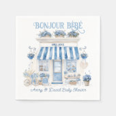 Bebe Cafe Bonjour Bebe Parijse thema Baby shower Servet (Voorkant)